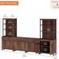 Brown Wooden TV Stand With Adjustable Entertainment Center