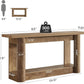 63-Inch Farmhouse Console Table, 2-Tier Storage Sofa Table behind the Couch