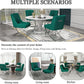 Midnight Emerald Green Tufted Dining Chairs Collection