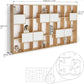 Iacopo Rustic Oak Bookcase Cabinet White Doors