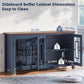 63Inch Navy Blue StorageUnit Sideboard Buffet Cabinet
