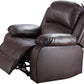 Brown Bonded Leather Manual Reclining Living Room Sofa Set