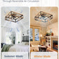 20 Inch Industrial Caged Flushmount Ceiling Fan Remote