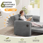 Light Grey Eighty Seven Inch Convertible Sleeper Sofa