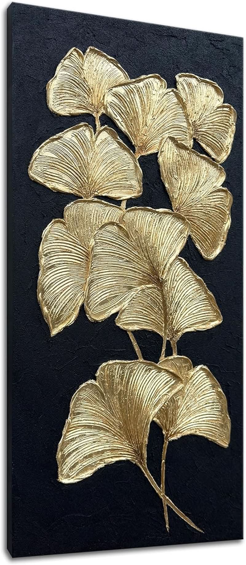 Elegant Gold Ginkgo 60x120 Centimeter Canvas Wall Art