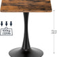 Rustic Brown Twenty Seven point Six Inches Tulip Dining Table