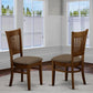 Vancouver Espresso Linen Upholstered Dining Chairs Set of 2