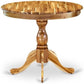 Round Pedestal Dining Table Thirty Six Inch Natural Finish Polished