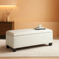 41-Inch White Faux Leather Storage Ottoman End-Of-Bed