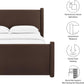 Queen Platform Bed Frame With Upholstered Headboard