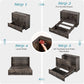 Queen Murphy Bed With Black Oak Finish And Storage-4