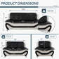 Vegan Leather Sofa Set 3 Piece Living Room Furniture White and Black-1