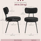 Elegant Ink Black Upholstered Dining Chairs SetOf2