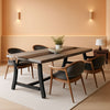 70.87 Inch Dining Table For 8 With Metal Frame In Gray