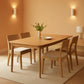 63 Inch Oak Finish Solid Wood Dining Table Contemporary