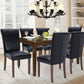 Parsons Dining Chairs Set Of 4 Black Upholstered Nailhead Trim