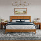 Charlotte King Solid Hardwood Platform Bed Hazelnut