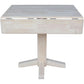 Square Dual Drop Leaf Dining Table With Butcher Block Top