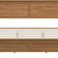 Natural King Platform Bed Including Headboard Support