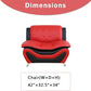 Two Tone Black And Red Leather Sofa Set For Living Room