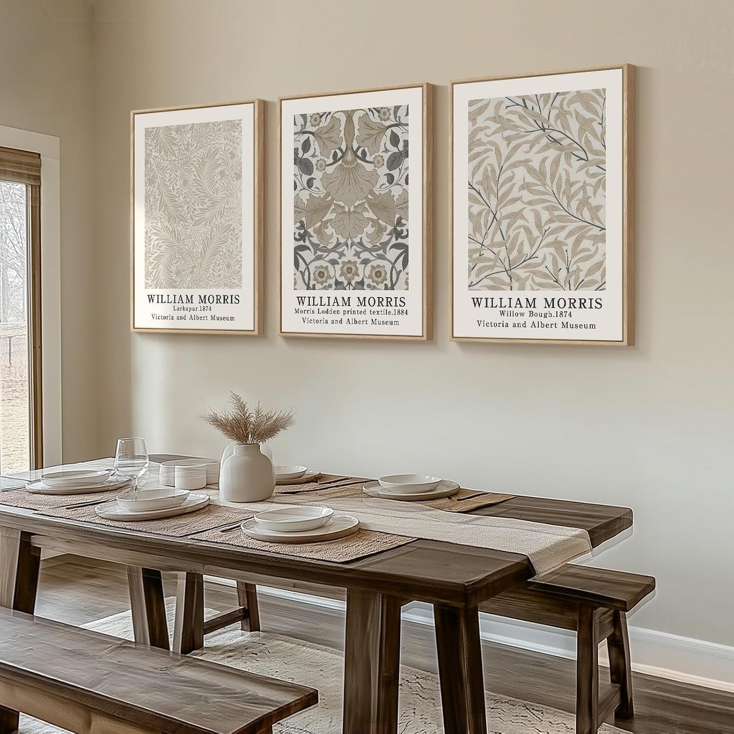 Framed William Morris Botanical Wall Art 24x36Inches