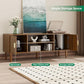 Walnut 47 Inch TV Stand Featur ingInte grated Storage