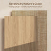 Tall Rattan Bookcase Featuring Five Adjustable Shelves