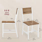Dining Chair Set Of 2 Rustic Wood With Metal Frame