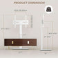 White Universal Freestanding TV Stand Seventy Degree Swivel