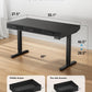 Electric Height Adjustable Desk Black 55x28 Inches