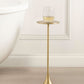 Goldtone Cast Aluminum Teardrop Cocktail Table 7x7