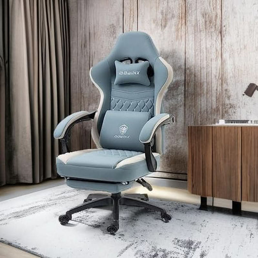 Blue Gaming Chair With Pocket Spring Cushion For Long Gaming Sessions-1