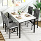 Slate Grey Marble Table top Five Piece Dining Set Premium