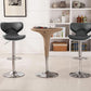 Masaccio Grey Leatherette Airlift Swivel Barstool Set of 2