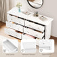 White 58 Inch Contemporary Wooden Dresser Organizer