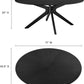 Crossroads 71 Inch Oval Wood Dining Table Black Seats 6 Easy To Assemble