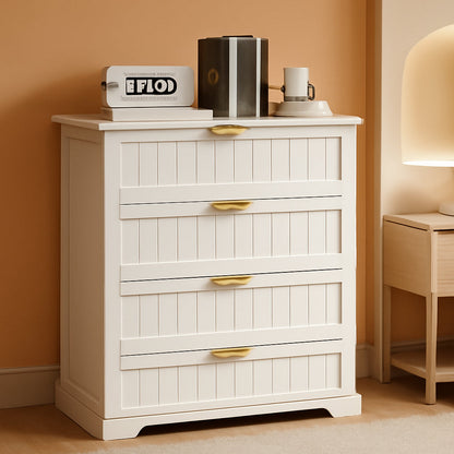 White Farmhouse Style Dresser With Durable Handles