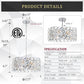 Chrome Crystal Chandelier Ceiling Mount Fixture Light