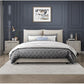 Linna Chenille Upholstered Eastern King Bed Beige Finish