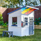 Wooden Playhouse With Rainbow Shade Interactive Kitchen