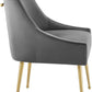 Discern Upholstered Performance Velvet Dining Chair Gray-2
