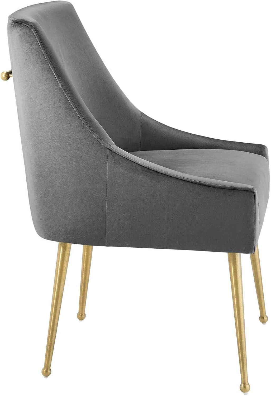 Discern Upholstered Performance Velvet Dining Chair Gray-2