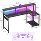 55 Inch Gaming Desk With LED Lights