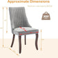 Gray Velvet Dining Chairs Channel Tufted For Kitchen