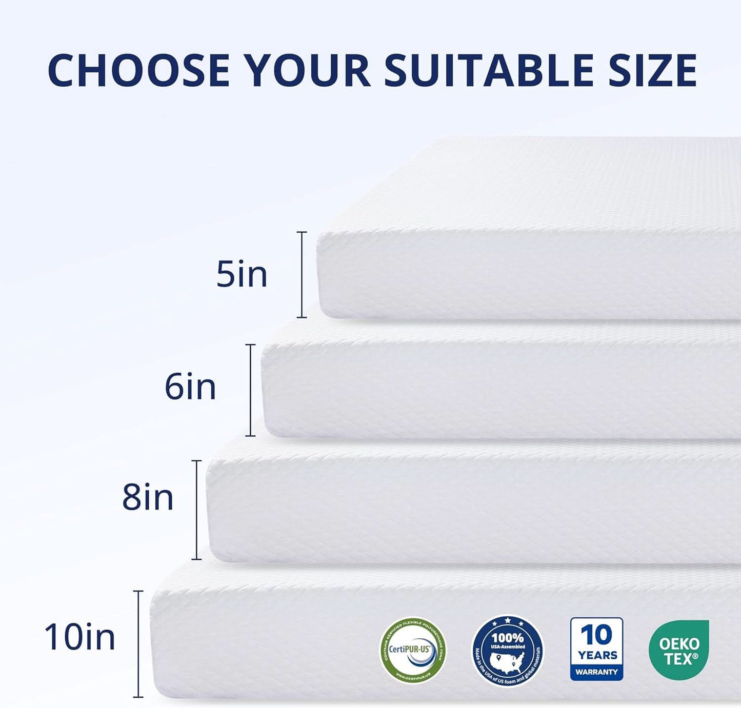 Full Size Green Tea Memory Foam Mattress Bed Comfort