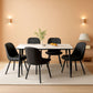 Dining Chairs Set Of 6 Modern Upholstered Black 19 Inch