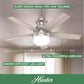 Anslee Brushed Nickel Flush Mount Ceiling Fan