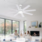 Professional 60 Inch White Ceiling Fan Integrated Controls