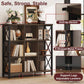 9Cube Farmhouse Bookcase Dark Walnut Wood Storage
