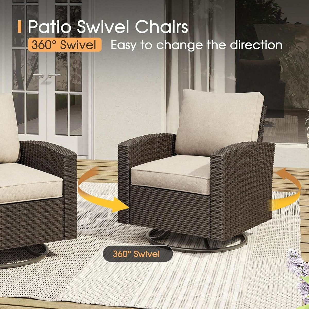 Eight Piece Outdoor Patio Furniture Set with Firepit-2